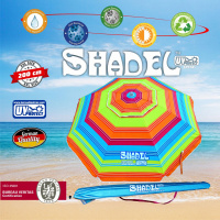 Плажен чадър SHADEL P-200 silver star червено/оранжево