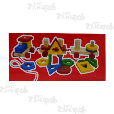 Дървен влак кутия