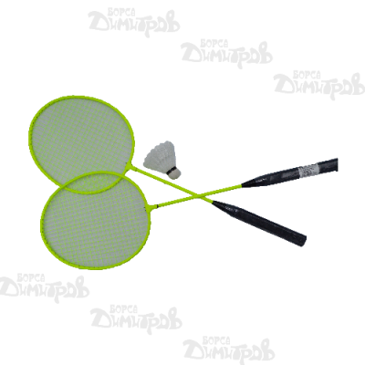 Неонов федербал комплект с перце